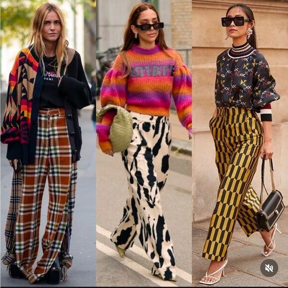 Madewell Brown Wide Legged Checkered Flannels Pants Pockets - Gently Used - Picture 12 of 14